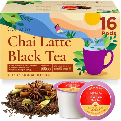 Image of Chai Latte Tea Pod (16 Count) - 100% Natural Caffeinated Black Tea