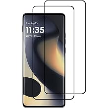 [2 Pack For Motorola Moto Edge 2024 Black 3D Curved Protective Tempered Glass Screen Protector