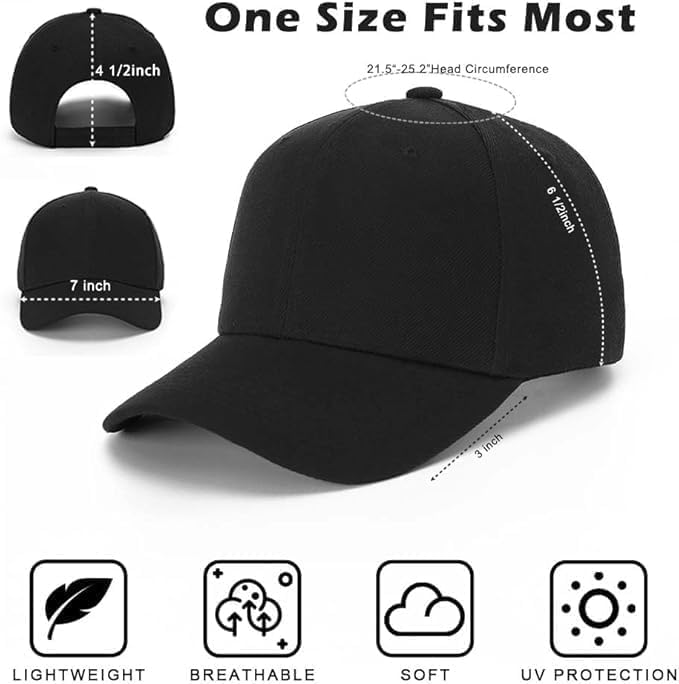 Image of Wholesale 20-Pack Solid Baseball Caps - DIY, Breathable, Adjustable Fit