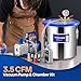 VIVOHOME 5 Gallon Vacuum Chamber with Pump Kit, Tempered Glass Lid Vacuum Pot with 3.5 CFM 1 Stage Pump, 304 Stainless Steel Degassing Chamber for Resin Casting Epoxy Wood Stabilization