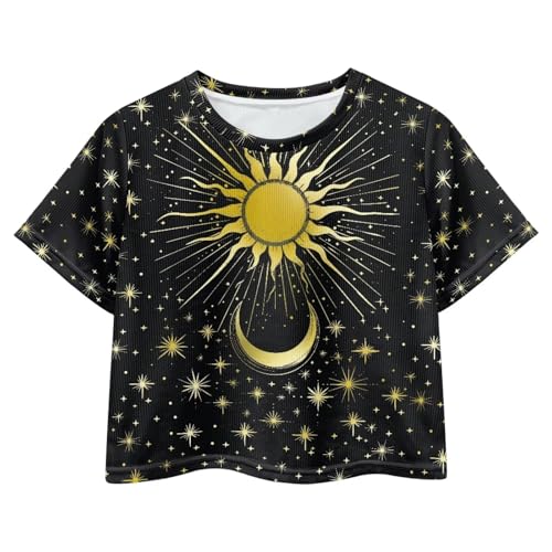 Image of 4th of July Shirt for Girls 7-8 Years US Flag Crop Tops Kids Outfit Independent Day Graphic Tee-