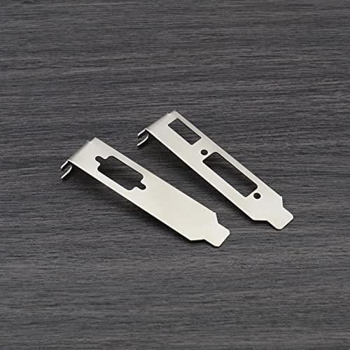 4 piezas soporte bajo perfil para tarjeta gráfica HDMI DVI VGA miniatura 6