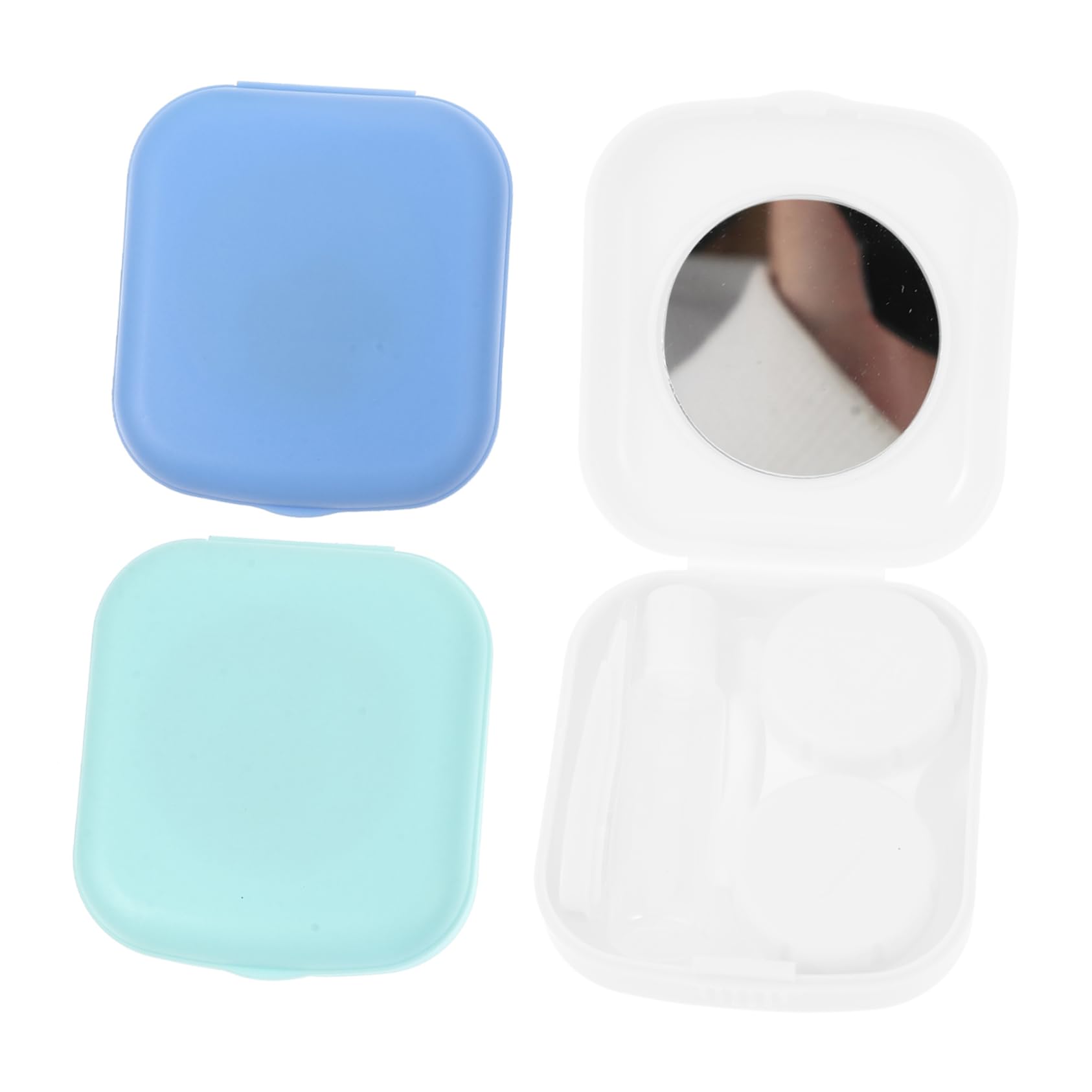 FRCOLOR 15 Sätze Kontaktlinsenbehälter Lenses case Kontaktlinsenbox Behälter für Kontaktlinsen Augenfall Koffer Kontaktlinsenlösung in Reisegröße Halter für kosmetische Linsen pp