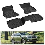 KIWI MASTER Floor Mats for 2015-2019 Subaru Outback/Legacy, Custom Fit All Weather Car Mats, Heavy Duty TPE Floor Liners, Front & Rear 2 Row, Black
