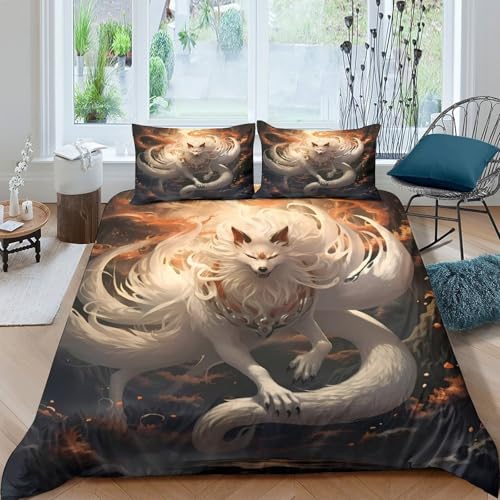 Linge de lit respirant et hypoallergénique avec housse de couette 3D - 4