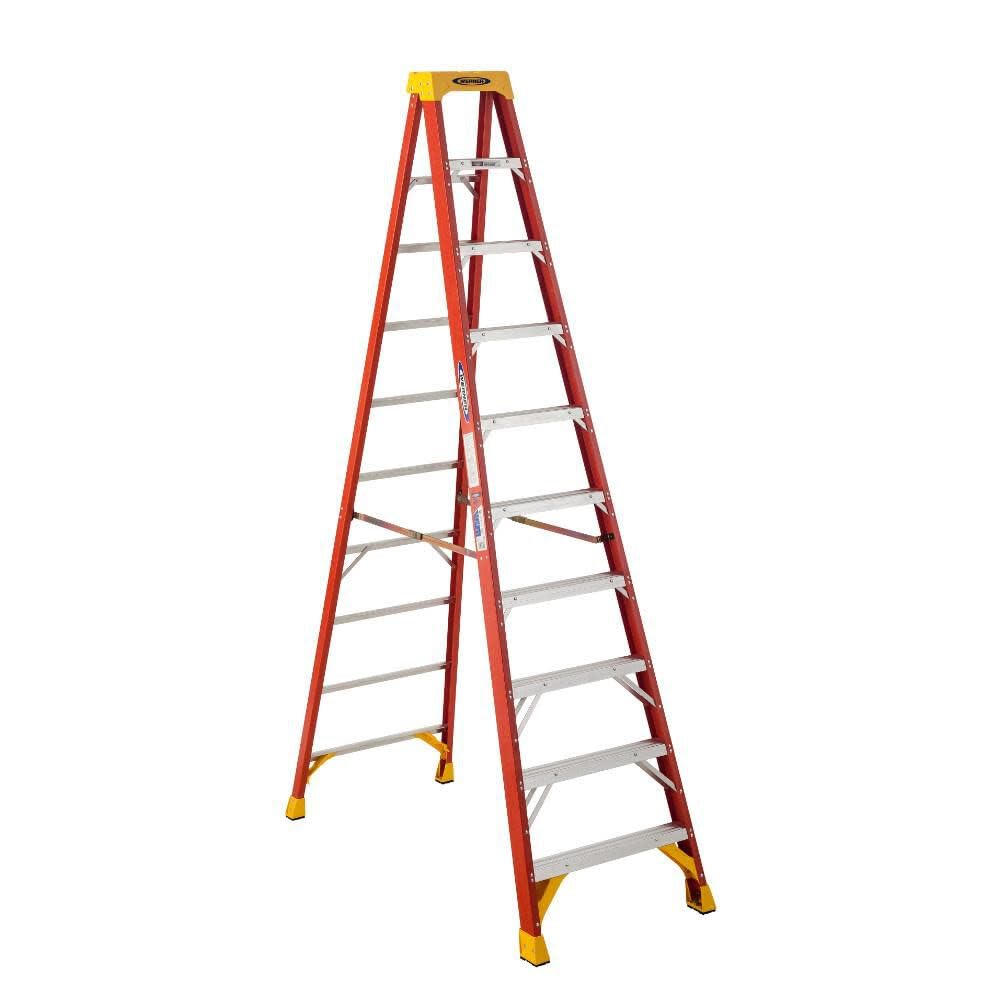 Werner 6210 300-Pound Duty Rating Type IA Fiberglass Stepladder, 10-Foot
