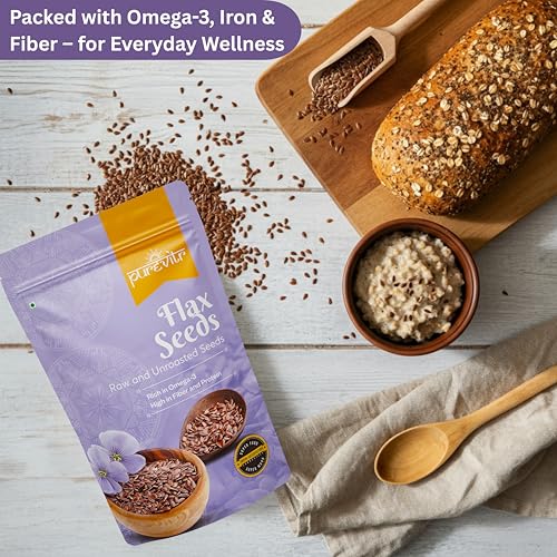 Image of Purevitr Edible Seeds Combo 800g (200g Each) | Pack of 4 | Pumpkin + Sunflower + Flax + Chia Seeds | Rich in Omega-3, Protein, Fiber & Essential Nutrients | Superfood for Healthy Living