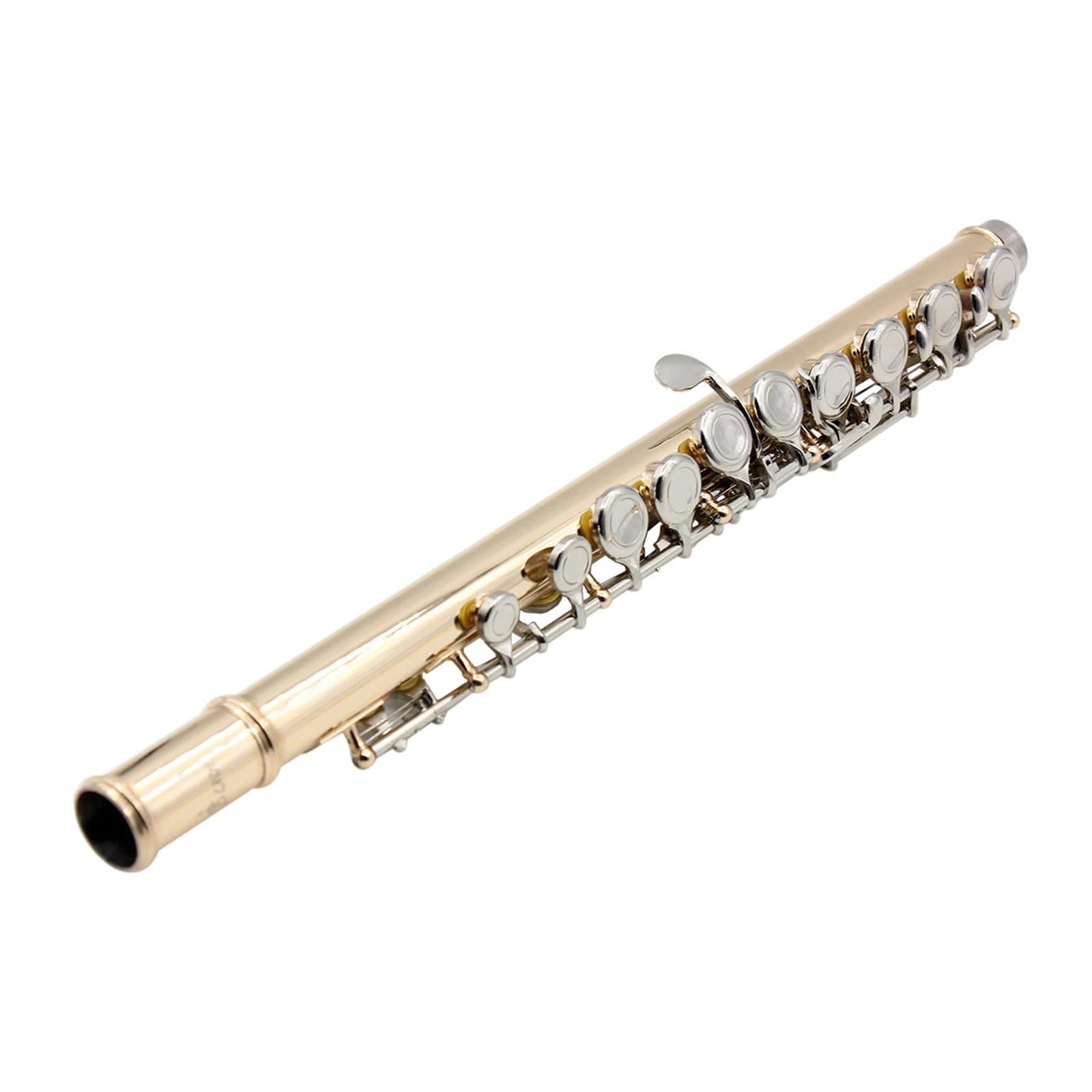 16 Fori Chiusi Flauto Chiave C Flauto Concerto Performance Flauto Strumenti a fiato professionali Flauto traverso con chiave E(Golden)