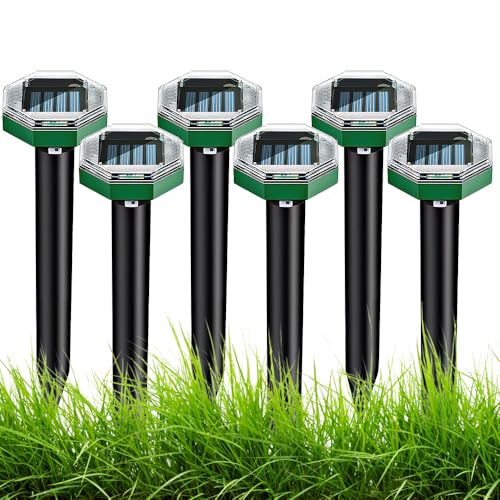 KBIBCK Solar Maulwurfschreck, 6 stück Solar Maulwurfabwehr, Ultraschall Maulwurfschreck, IP65 wasserdichter Maulwurf Vertreiber für den Außenbereich für Vertreiben Wühlmäuse, Gopher, Serpent KBIBCK Solar Maulwurfschreck, 6 stück Solar Maulwurfabwehr, Ultraschall Maulwurfschreck, IP65 wasserdichter Maulwurf Vertreiber für den Außenbereich für Vertreiben Wühlmäuse, Gopher, Serpent