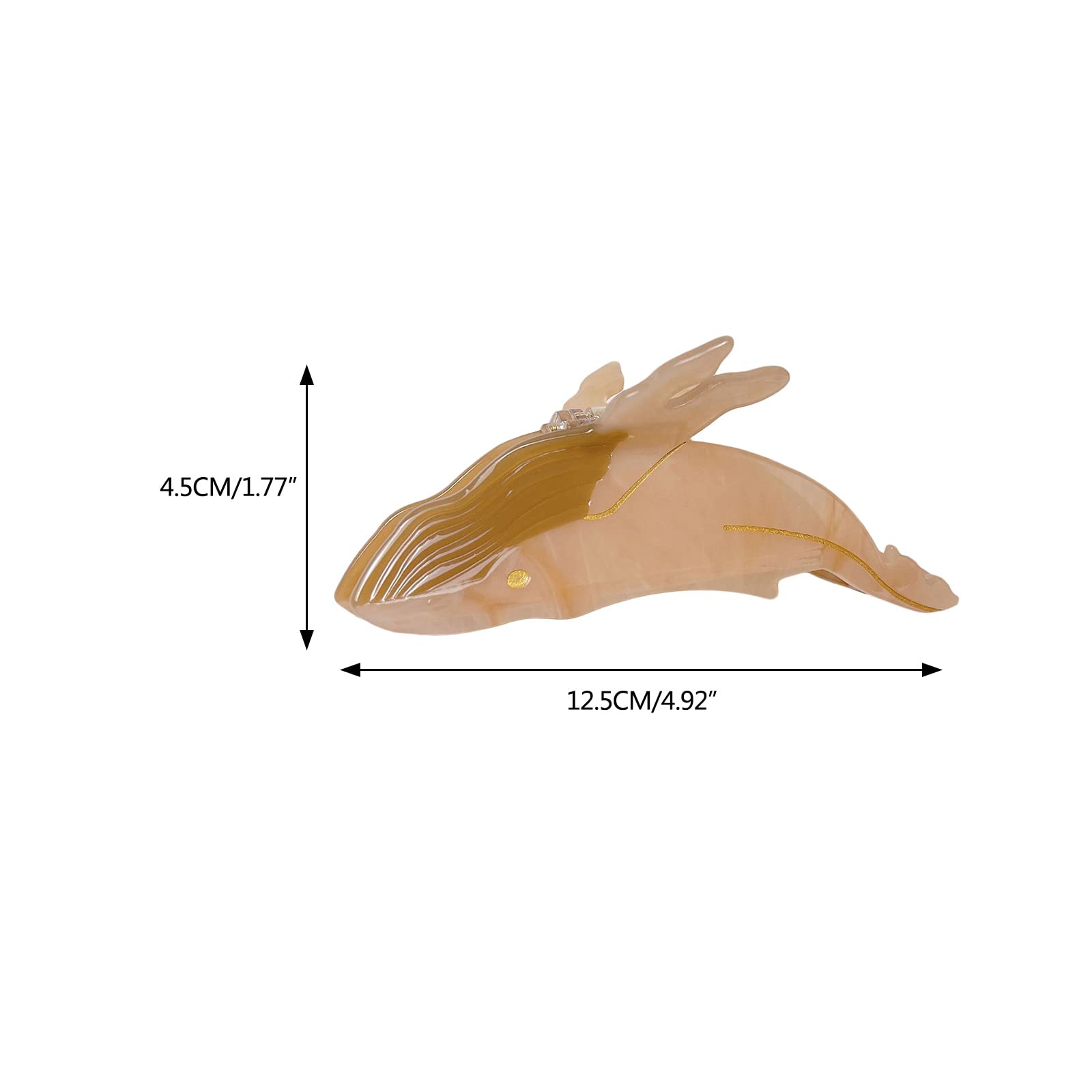 LeeCAE Animal Hair Clip Whale Shape Hair Claw Clip for Thick Hair Grip Hair Clamps for Women Strong Hold Hair Accessories- Blue - Image 2