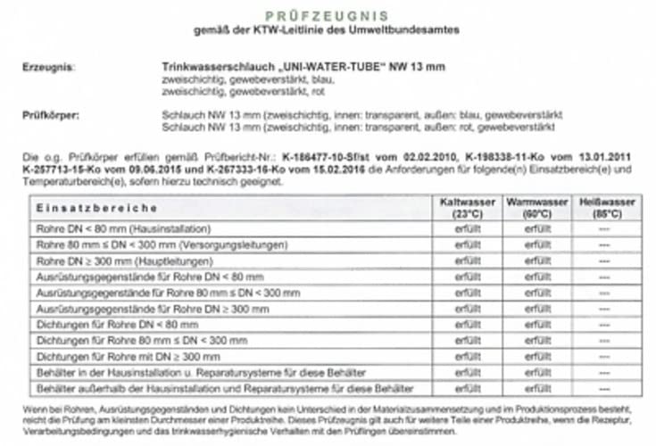 Tubo per acqua potabile 1/2" (13 mm) 25 m - 50 m 3/4" (19 mm) certificato KTW-A DVGW