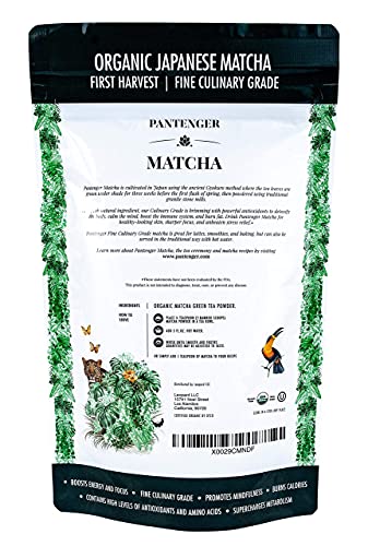 Matcha 3 Oz Tin And Matcha 3.5 Oz Pouch. Organic Japanese Matcha Green Tea Powder By Pantenger. Usda Organic. First Flush. Stone Milled. Japanese Matcha. #TOP4