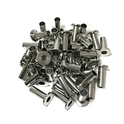 Black Friday 🔥 Panorama Stainless Steel Protector Sleeve Grommet for 1/8", 5/32", or 3/16" Cable (Lot of 50)