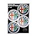Alfa Romeo 21815 Adesivi Ufficiali 4 Loghi Anni 80 da 48 mm