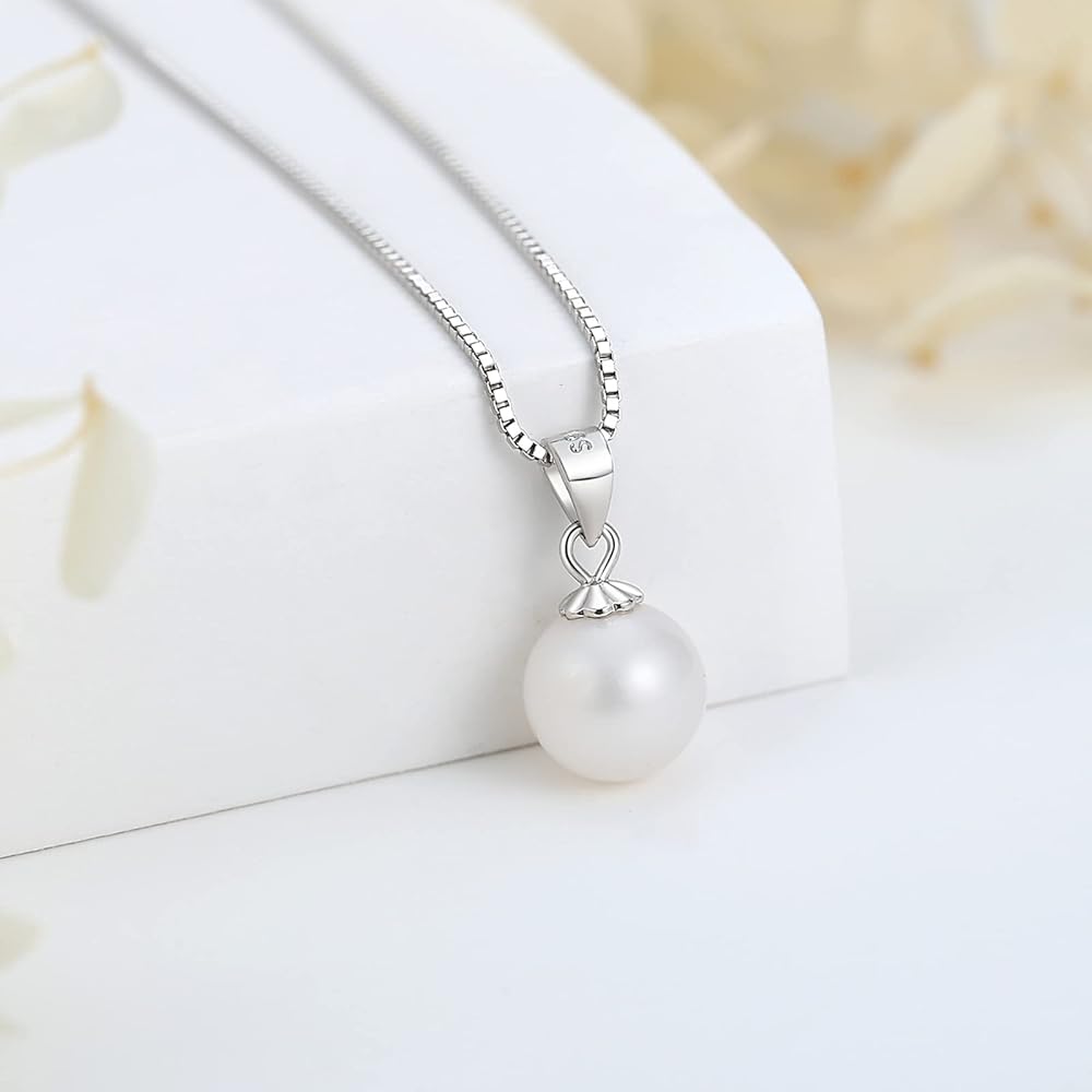 Amazon.com: Sterling Silver Pearl Necklaces for Women, 8.5 Amazon.com: Sterling Silver Pearl Necklaces for Women, 8.5