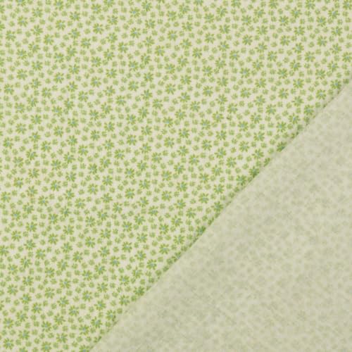 Double gaze de coton Marguerites vert gazon pour vêtements bébé - 3