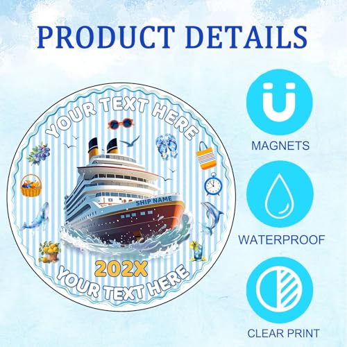 Imán decorativo personalizado para puertas de crucero miniatura 5