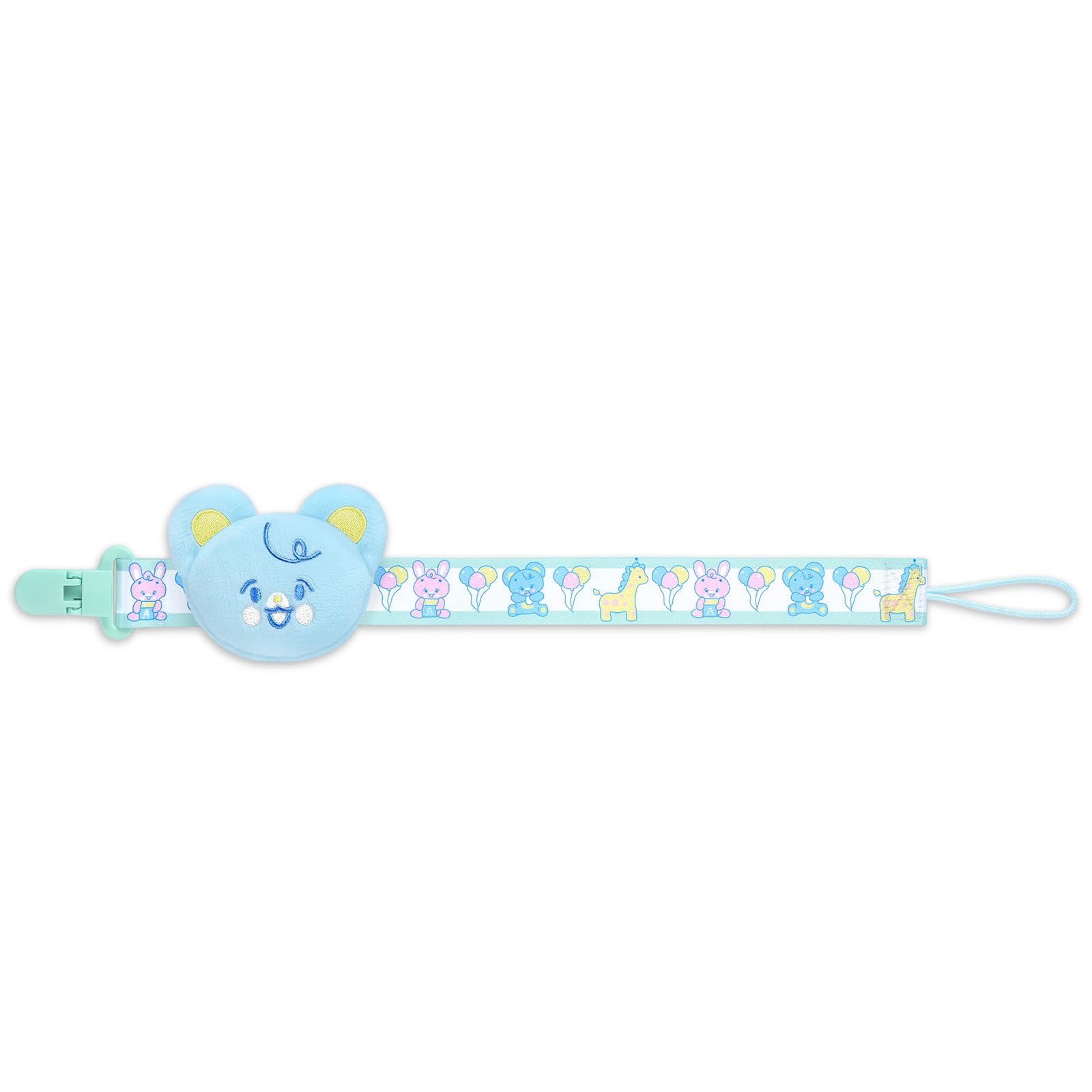 Littleforbig Adult Pacifier Clip Baby Parade Stuffed Animal Paci Clip - Blue Bear