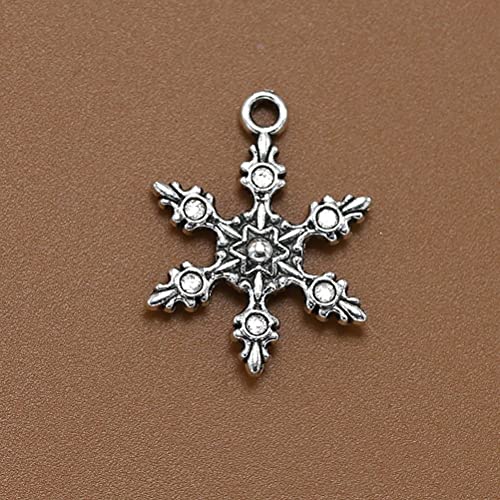 Oulii Christmas Snowflake Charm Pendants For Jewelry Making 30 Pieces #TOP3