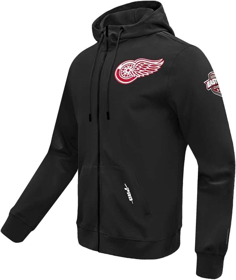 Pro Standard Mens NHL Classic Chenille Full Zip Hoodie - Image 3
