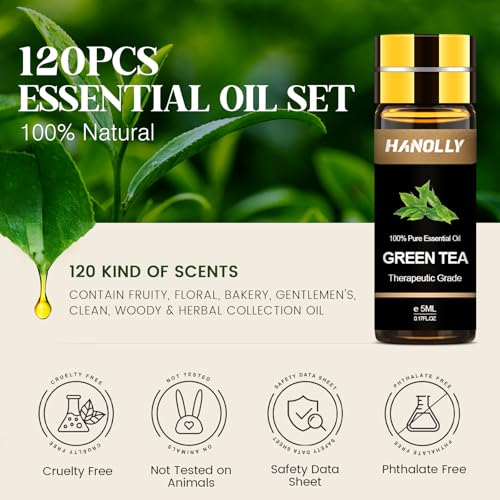 Essential Oils Set -120 Pcs Aromatherapy Essential Oil Kit for Diffuser, Humidifier, Massage, Skin Care, Candle Making - Fruity, Floral, Bakery, Mens, Woody & Herbal Essential Oil Set - Image 3