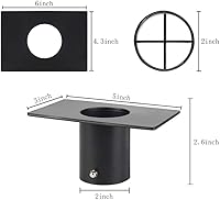 Vista 3 de Tfro & Cile Adaptador de canalón para cadena de lluvia negro instalador estándar adecuado para salida de bajada