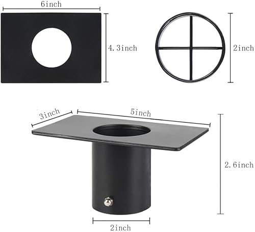 Miniatura 3 de Tfro & Cile Adaptador de canalón para cadena de lluvia negro instalador estándar adecuado para salida de bajada