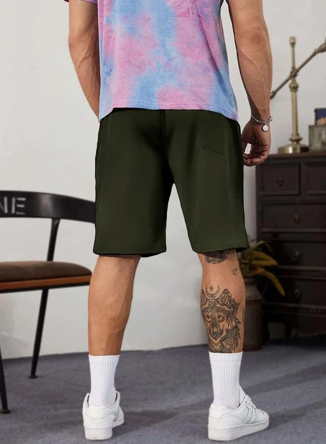 Miniatura 2 de JMIERR Pantalones cortos de algodón para hombre con 3 bolsillos, pantalones cortos deportivos de 7 pulgadas de entrepierna para correr