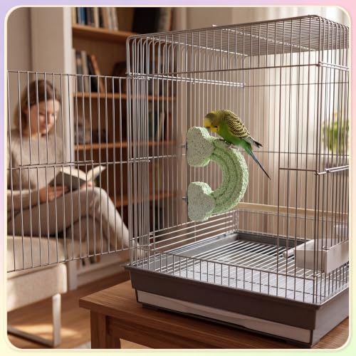 Image of Novabright 3 Pack Bird Beak Grinding Stone Cloud Shaped Bird Perch 6.1 x 2.9 Inch Washable Birds Cage Accessories Parakeet Perches Replacement of Natural Wood Perches for Budgies Cockatiels Conures