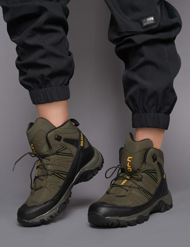 Image of CLD Trekking Shoes for Man Outdoor Hiking Shoes for Man high Neck Shoe for Men Anti Skid Trekking Boots Water Repellent Tracking Shoe for Men Breathable Hiking Boots