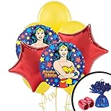 Mighty Super Hero Girl Power Wonder Woman Birthday Party Balloon Bouquet