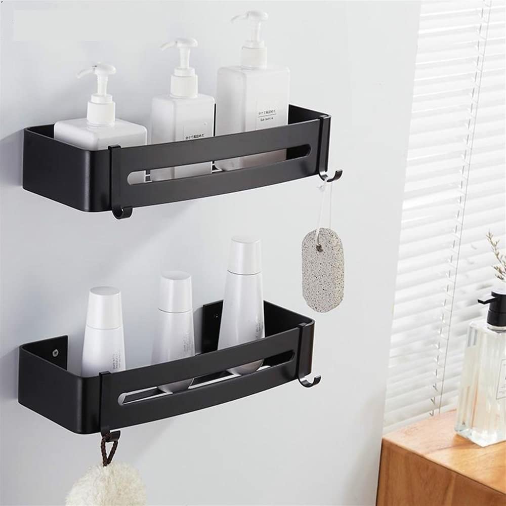 Serviette de douche murale et caddy en acier inoxydable au design minimaliste