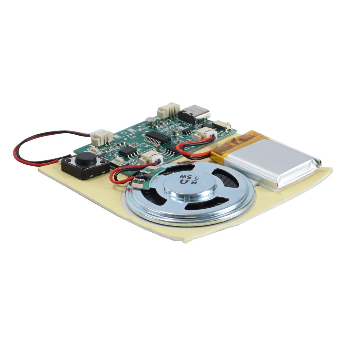 Alide Módulo de sonido USB, módulo de grabación de voz y música con altavoz, cable USB MP3, batería recargable, altavoz superior para tarjetas DIY y regalos.