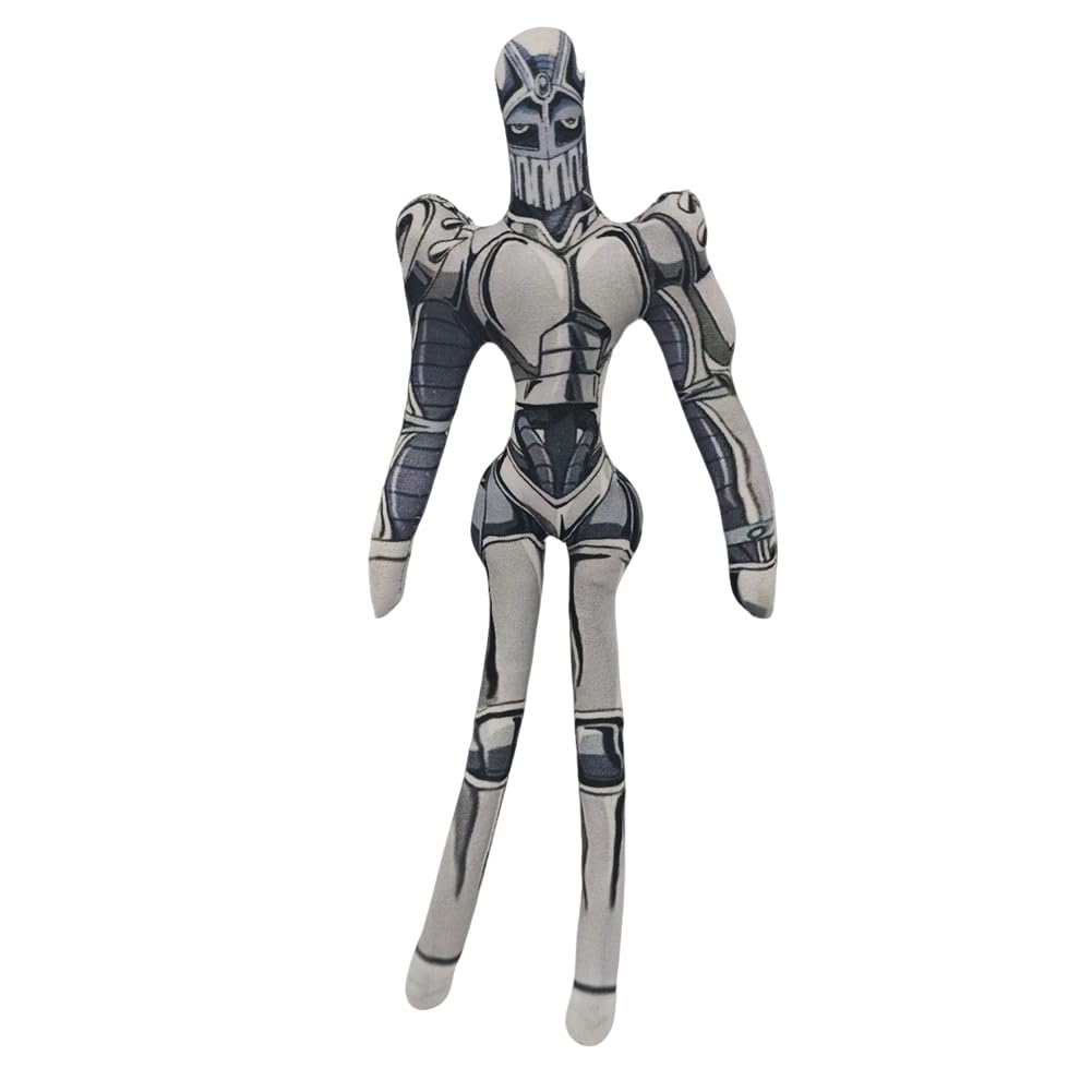 Zhongkaihua JJBA Silver Chariot Plush Action Figure Silver Chariot Plush Pillow 28CM Twistable Articulated Character Creative Collectible Gift Christmas Decoration for Home Party