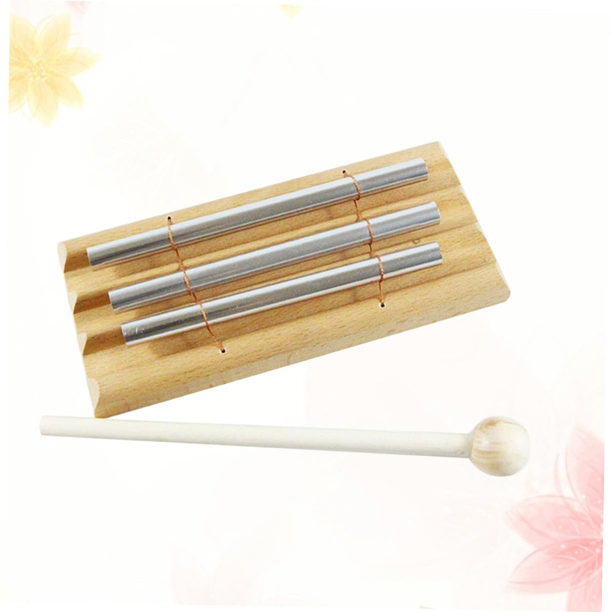 Milisten Strumento Musicale per Bambini con Percussioni in Legno e Metallo, Campanello Trio a 3 Suoni, per Gestione Classe e Meditazione