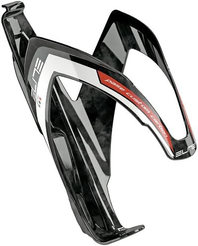 Elite 0102406 Pase Custom Carbon Water Bottle Cage, Black/White/Red