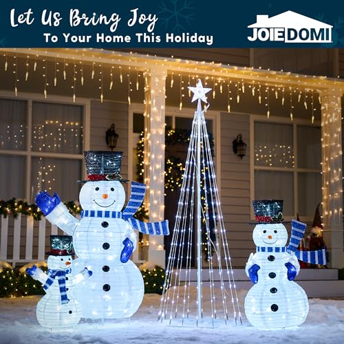 Joiedomi 31792 6 Ft Animated Christmas Cone Tree Yard Light Decorations 280 Pre-Lit Led Cool White Light With Metal Stakes For Indoor Outdoor Garden Holiday Décor thumb #4