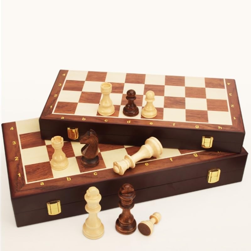 Scacchi magnetico in legno per adulti e bambini, scacchiera