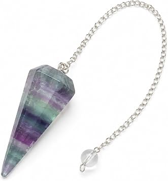 Fluorite Dowser Pendulum Crystal for Dowser Healing Crystals Divination Gemstone Pendulum Crystal Reiki Feng Shui Gift