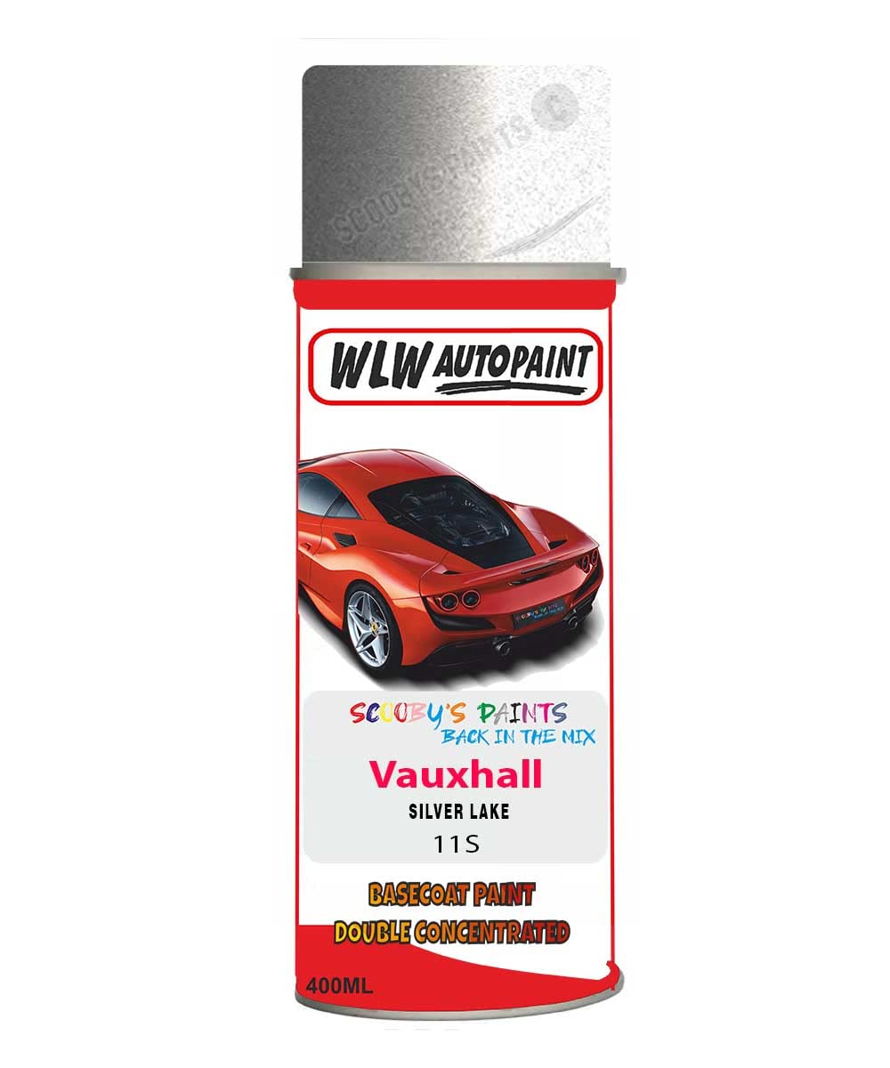 SCOOBYS PAINTS BACK IN THE MIX Basecoat Aerosol Spray Paint For Vauxhall Astra Silver Lake 2010-2016 Code 11S