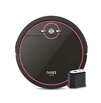 NOISZ ILIFE S5 Robotic Vacuum Cleaner with MAX Mode, Tangle-Free Suction , Slim, Automatic Self-Charging, Daily Schedule Cleaning, Ideal for Tiles, Hard Floor, Carpets (V3s Pro with Electrowall)