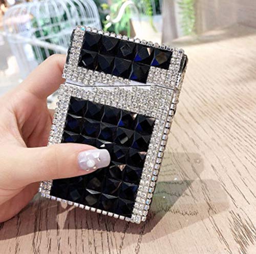Mopoq Geschenk Strass, Diamant automatische Zigarettenetui, voller Diamanten Fall 20 Zigaretten, Zigaretten-Etui (Color : B) Cover