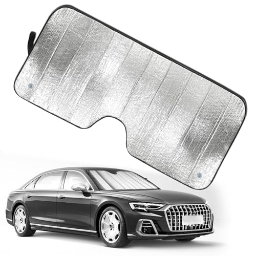 pinflaw Car Windshield Sun Shade, Foldable Panel Sunshade, Keep Vehicle Cool Sun, Block UV Rays...