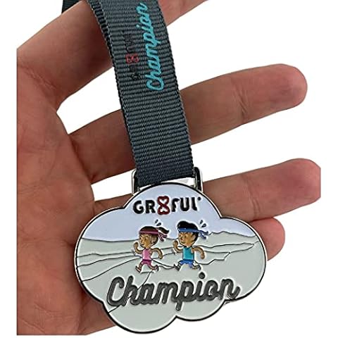 gr8ful® Champion Medal | Gold Medals, Winner Awards, Medals for Party, Reward, Games, Trophy Cover