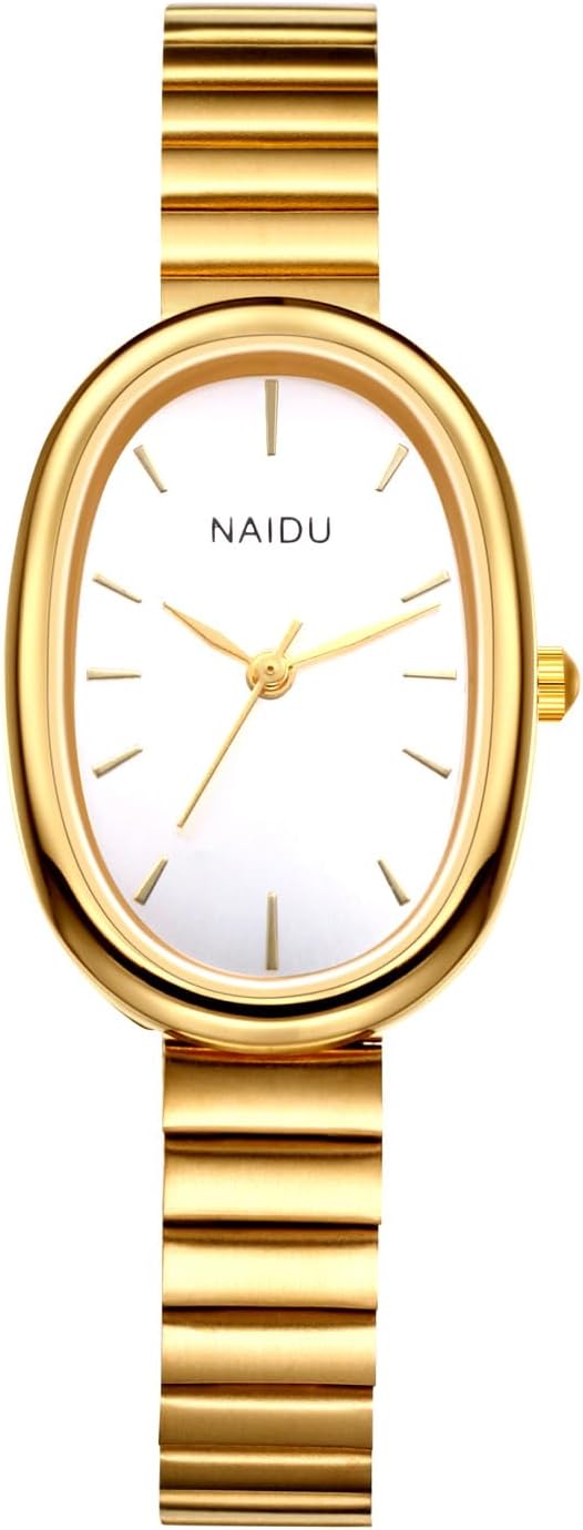Women's Ultra-Thin Oval Watches: Stainless Steel Slim Strap Small Face Ladies Elegant Dress Wrist Watches