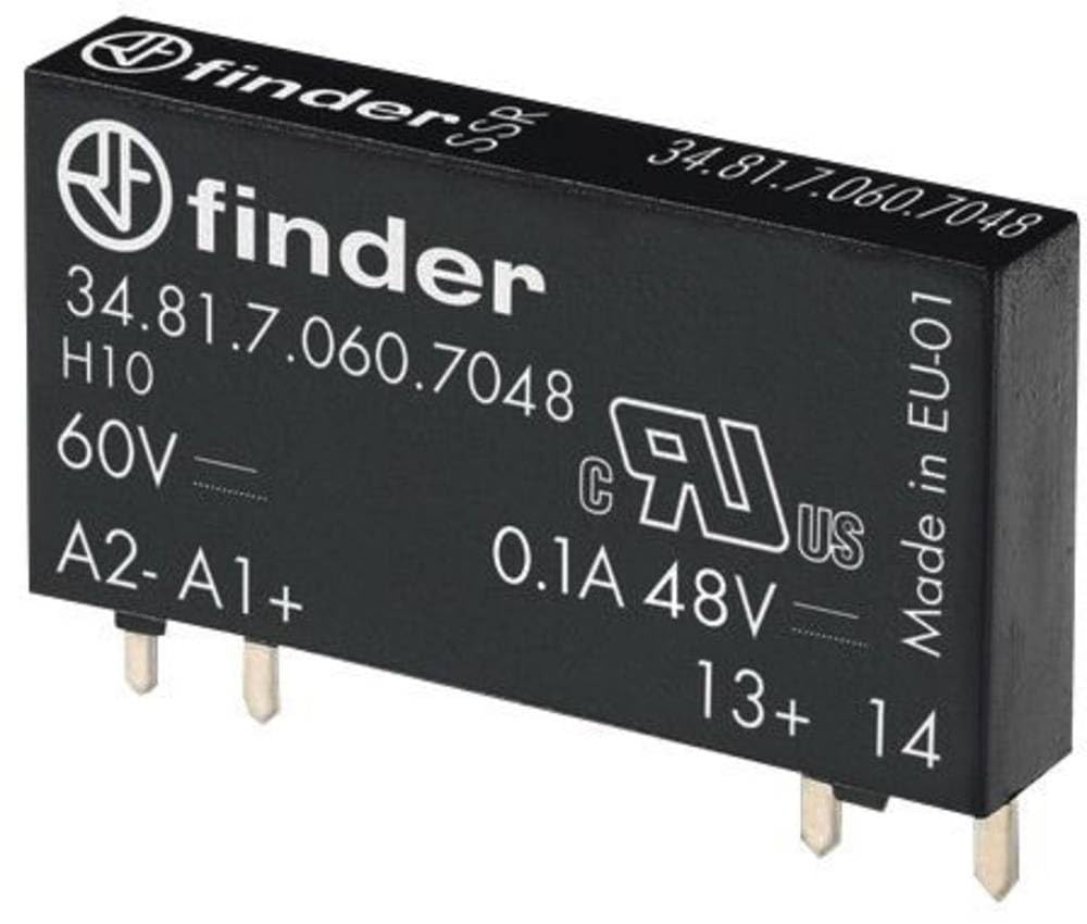 Mini relais Finder série 34 24VDC 1A pour circuit imprimé 5mm inverseur va et vient