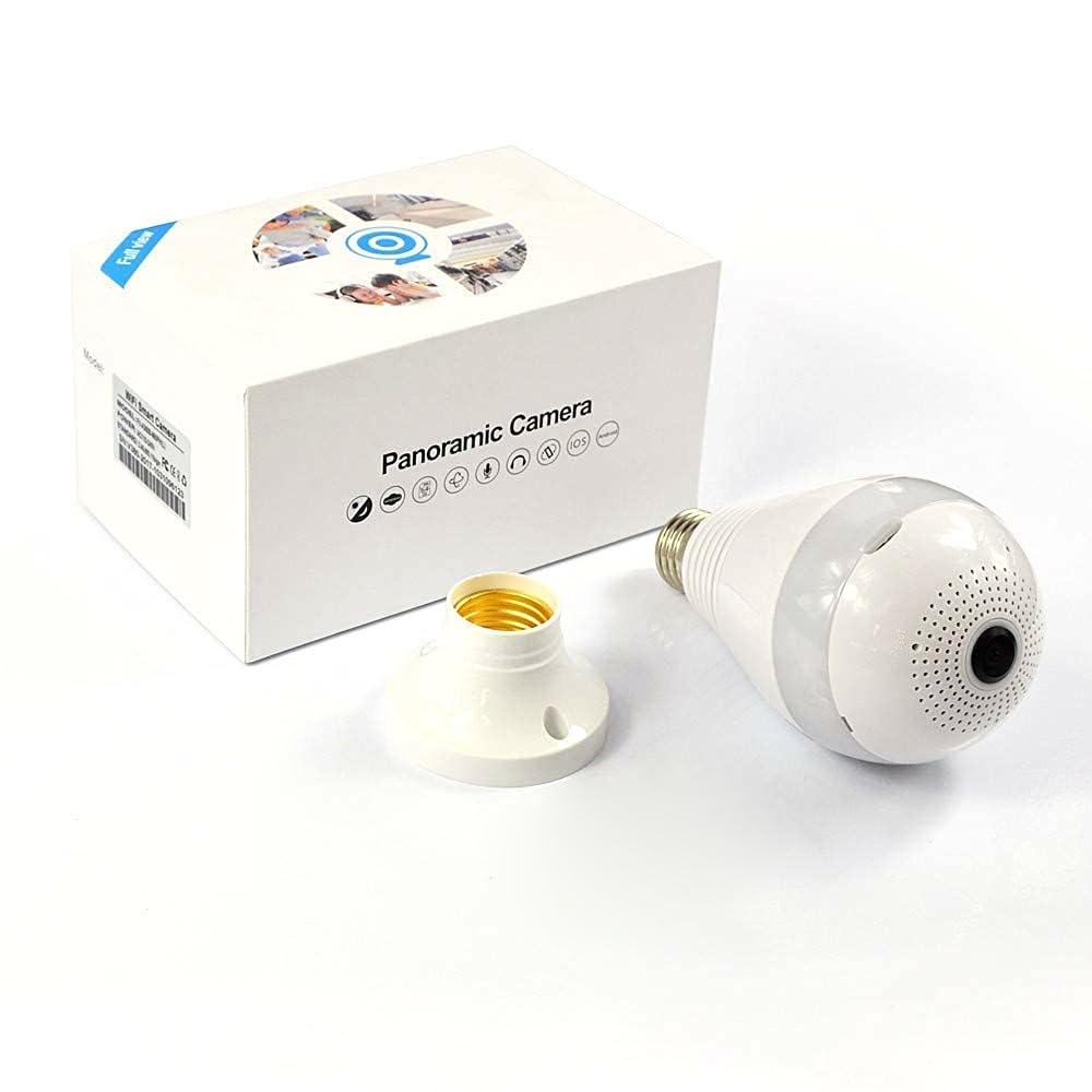 TECHNOVIEW Spy Bulb Camera 1080p WiFi Security Camera,HD Video Audio Recording, 360 Degrees Panoramic View for Home, Office, Motion Detection/Light Vision (Bulb Camera) (B0C7KZWNVH) Amazon Price History, Amazon Price Tracker