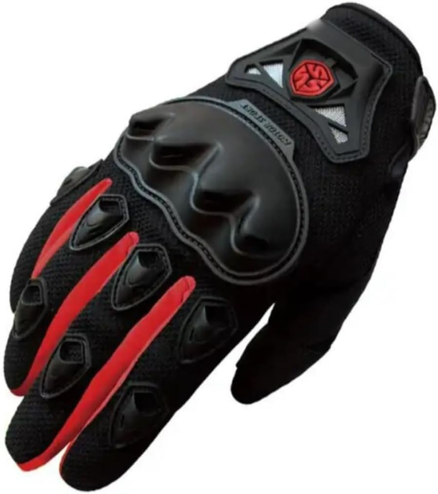 ELTRON TURBO Protactive Full Finger Bike Riding Gloves Adjustable Black Colour for Bikers