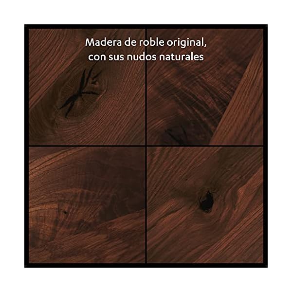 COMIFORT NR-CHG+X Dining Table - Furniture for Living Room Office Robust Modern Solid Oak Chicago, X-Form Steel Legs - Image 5