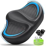 CDYWD New Noseless Bike Seat for Men Women Comfort, Extra Wide Soft Padded Bicycle Seat, Large Comfortable Bike Saddle for Peloton, Stationary Exercise Bike, Ebike, Scooter, Beach Cruiser, City Bike